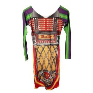 Adidas Originals Jeremy Scott jukebox Dress x29867 Retro Art to Wear Small